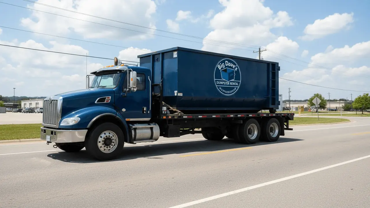 Licensed and insured dumpster rental Licensed and insured Big Dave's Dumpster Rental crew in Murfreesboro, TN